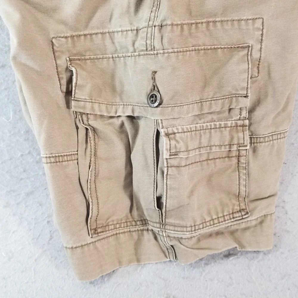 Levi's cargo shorts men's 31x11 brown heavy cotton outdoor Urban long hiking